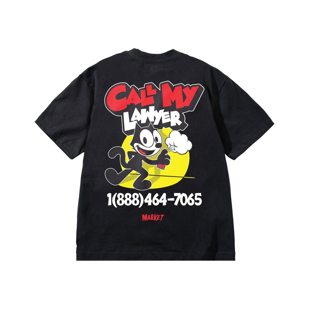 Market Felix The Cat Spray Paint Tee 'Washed Black'
