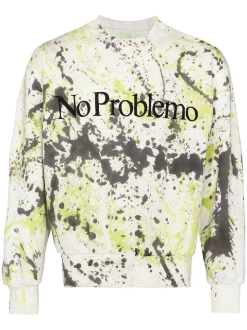 Aries No Problemo paint-print sweatshirt