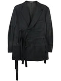 Yohji Yamamoto Worsted Tasmania belted wool blazer