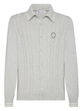 Brunello Cucinelli cotton cable-knit shirt with logo