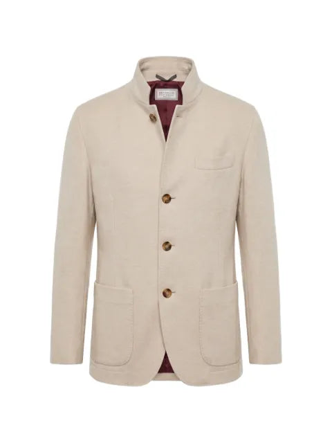 Brunello Cucinelli mandarin-collar jacket