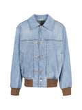 CROQUIS lobster-claw clasp denim jacket