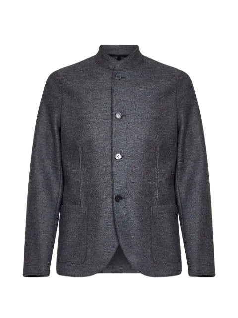 Harris Wharf London Nehru mandarin-collar virgin-wool jacket
