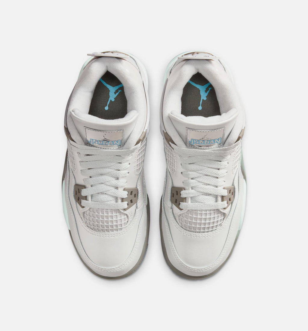 Air Jordan 4 Retro Blue Chill Big Kids' Lifestyle Shoes - Photon Dust/Blue Chill/Flat Pewter/White/Blue Tint