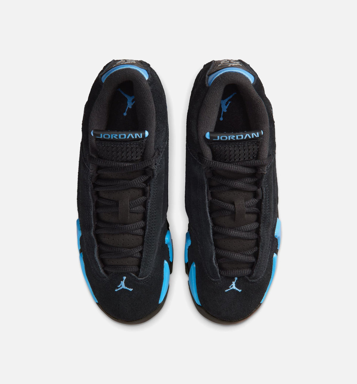 Air Jordan 14 Retro Black University Blue Grade School Shoes - Black/White/University Blue