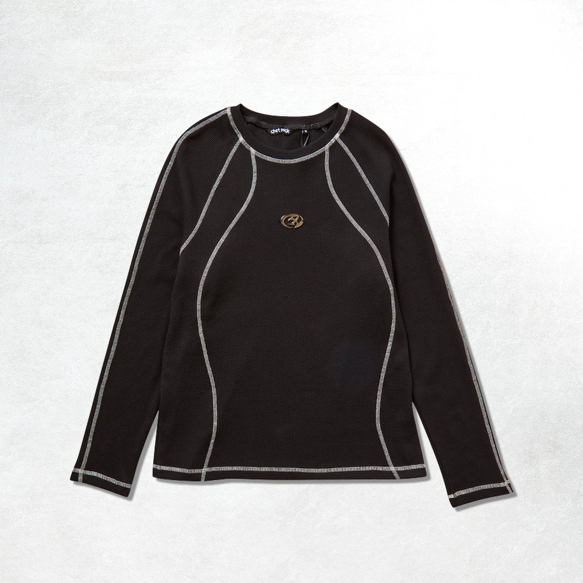 Chet Rock Stark Waffle Top: Black