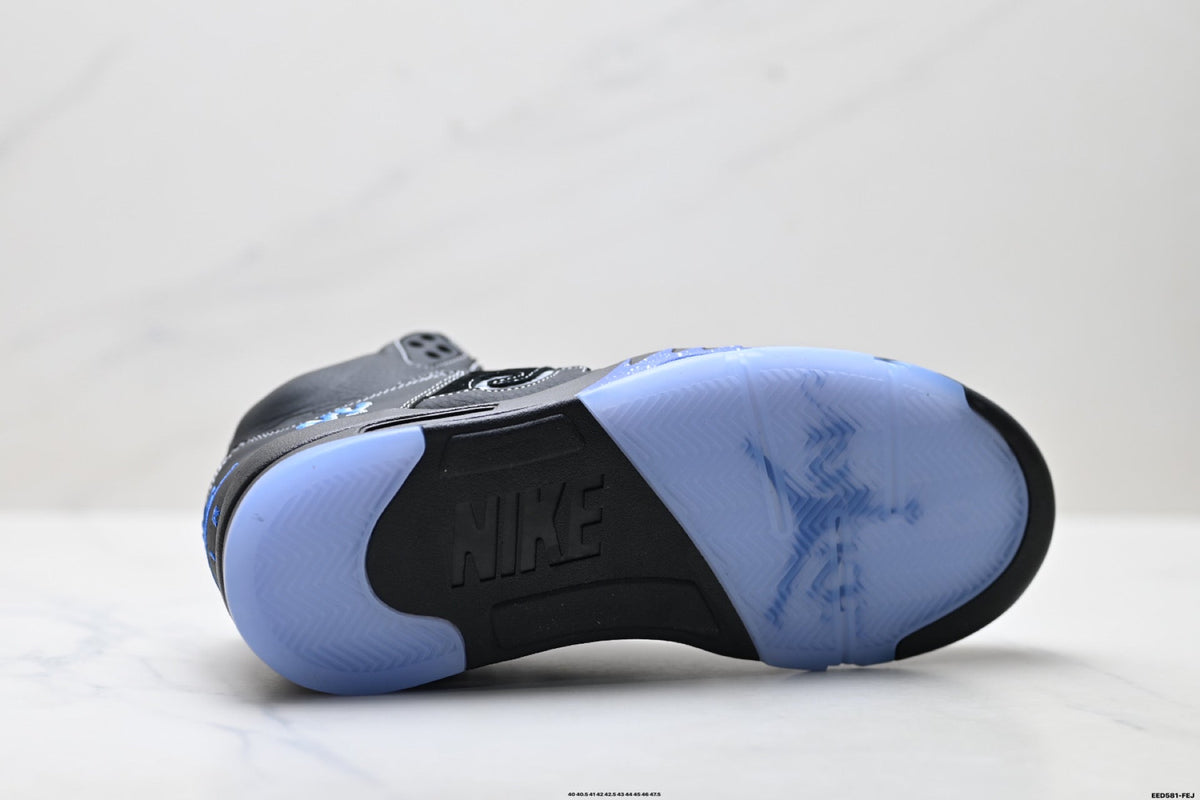Air Jordan 5 Retro Black Royal Blue White Sneakers