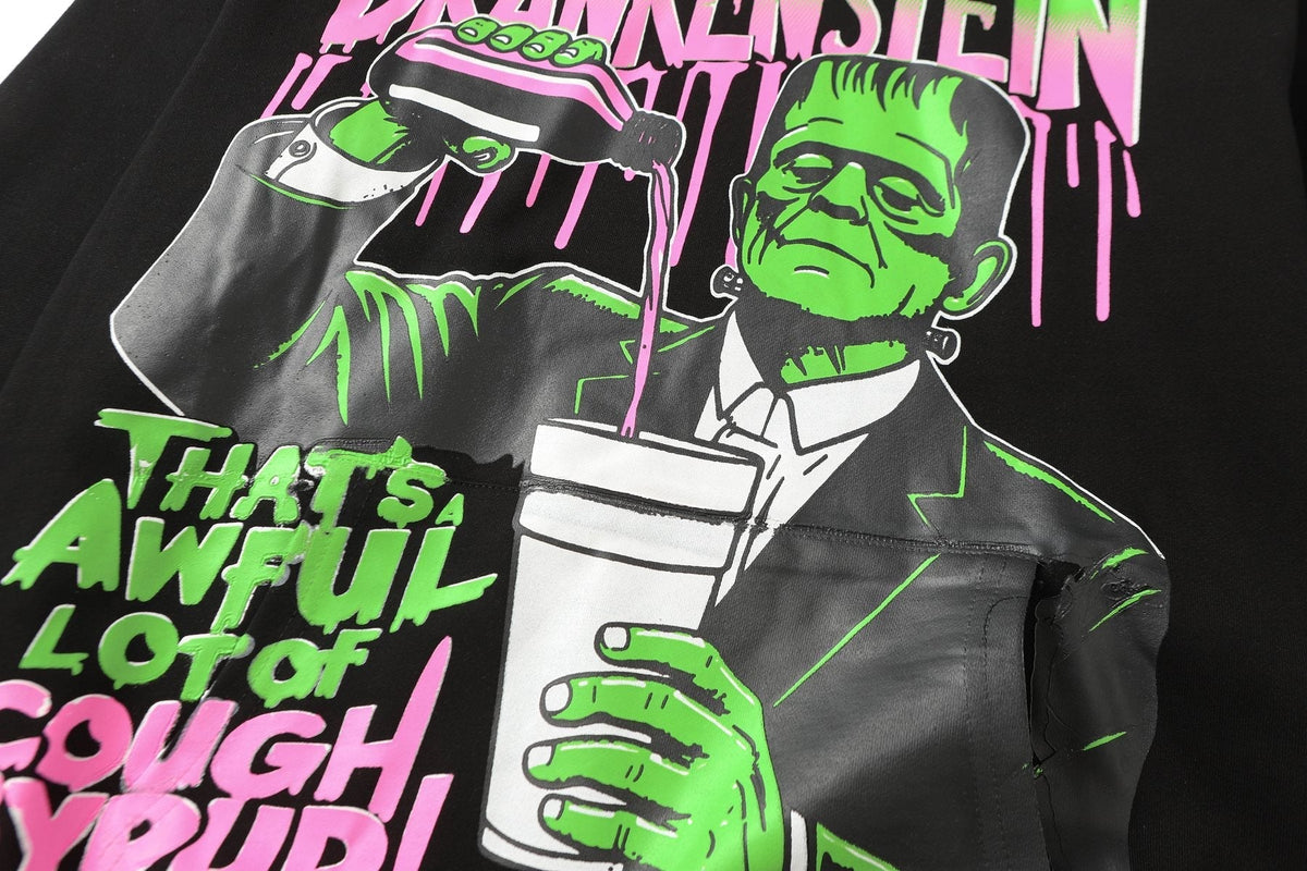THAT'S A AWFUL LOT OF COUGH SYRUP Frankenstein Graphic Hoodie