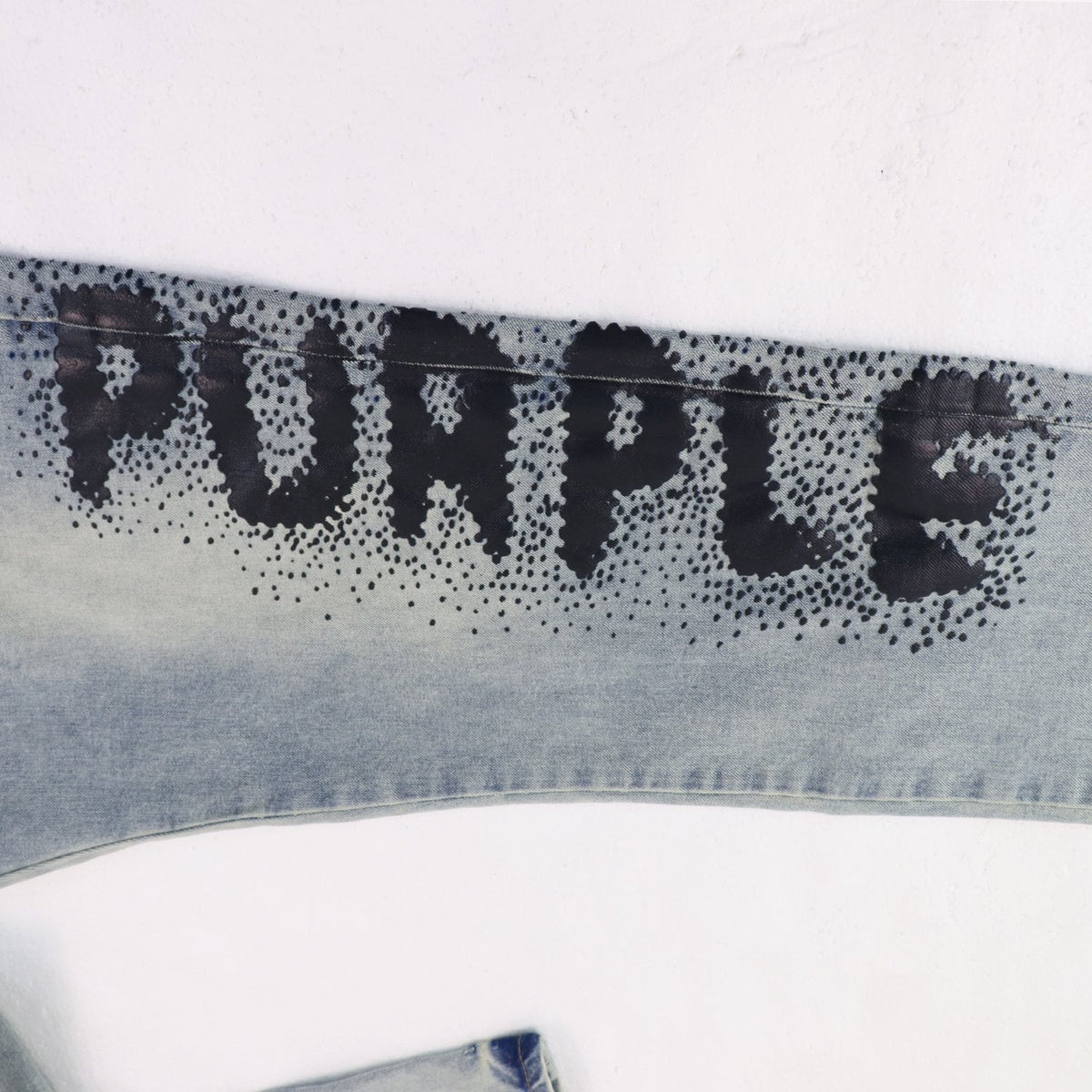 Purple Brand Light Blue Washed Graphic Jeans