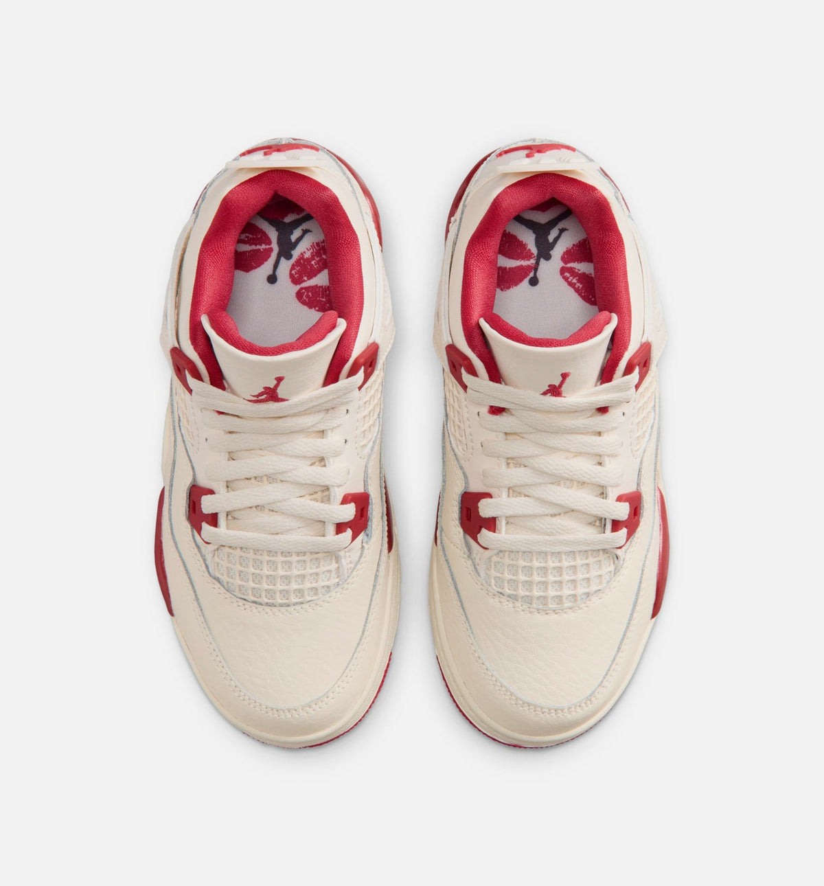 Air Jordan 4 Retro Valentine’s Day Preschool – Pale Ivory/Sierra Red/Tough Red