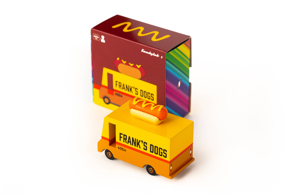 Candyvan - Hot Dog Van - Wooden Diecast Toy Car Candylab