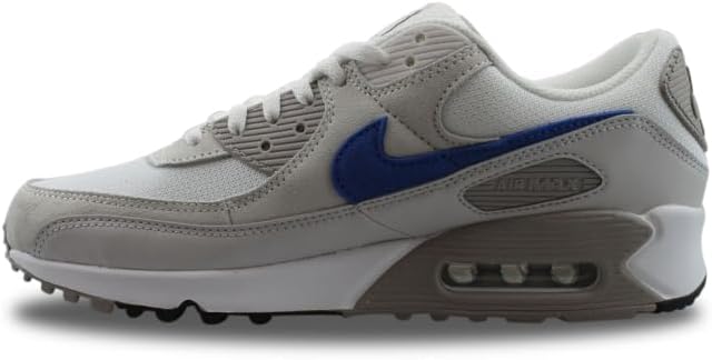 Men's Nike Air Max 90 White/Racer Blue-College Grey (DM0029 110)