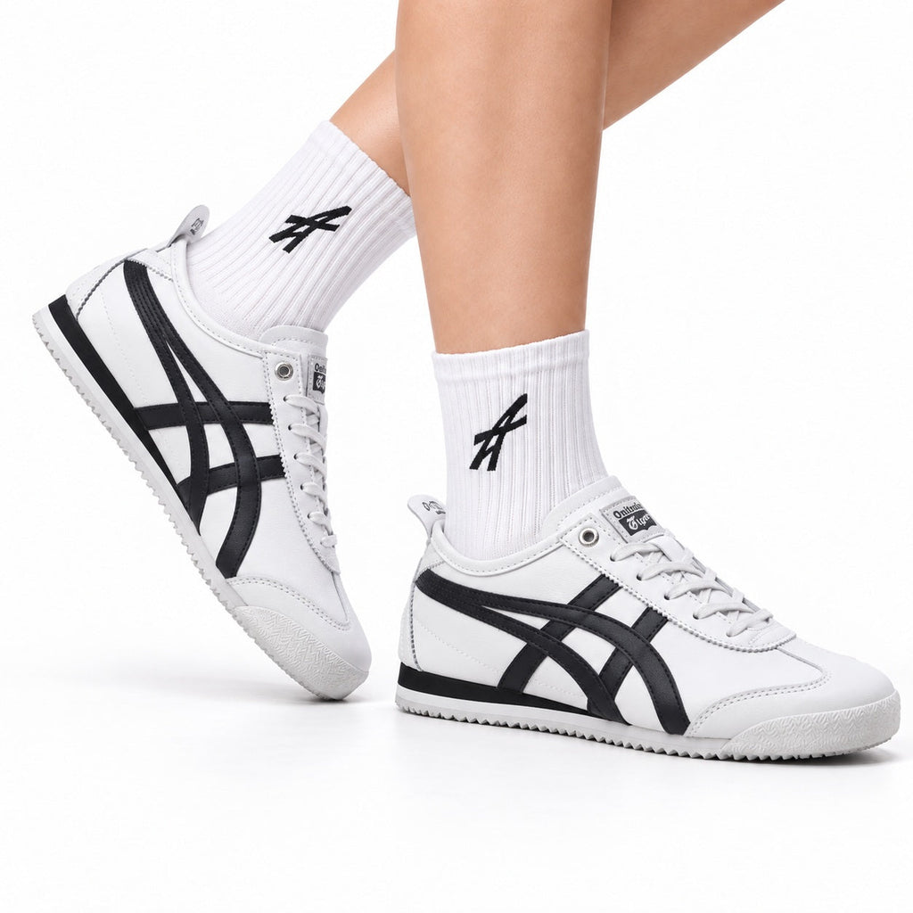Onitsuka Tiger Retro Low Top White Black Unisex Shoes Style 09