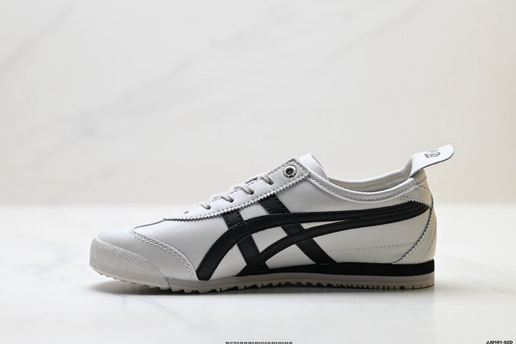 Onitsuka Tiger Retro Low Top White Black Unisex Shoes Style 09