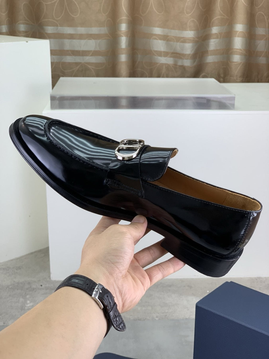 Dior Black Buckle Loafers - Leather Lining