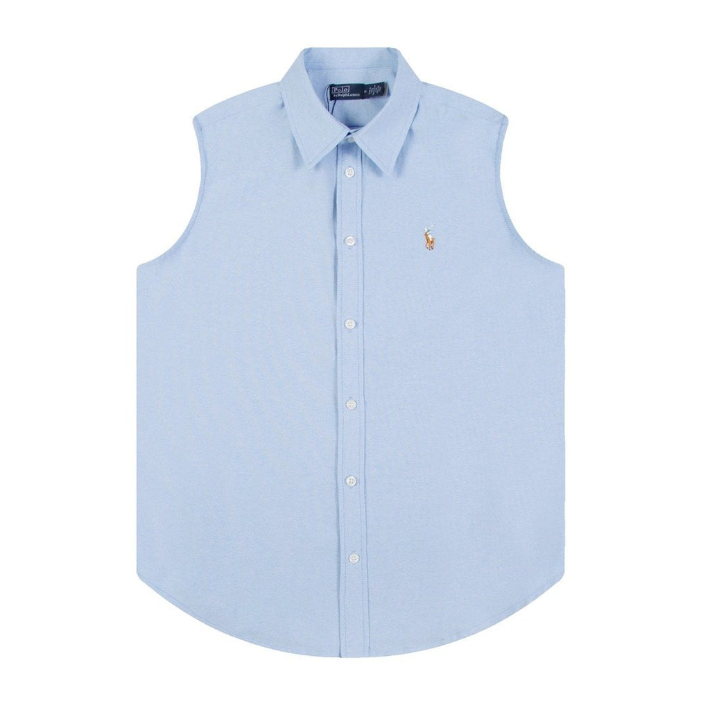 Ralph Lauren Sleeveless Oxford Button-Front Shirt