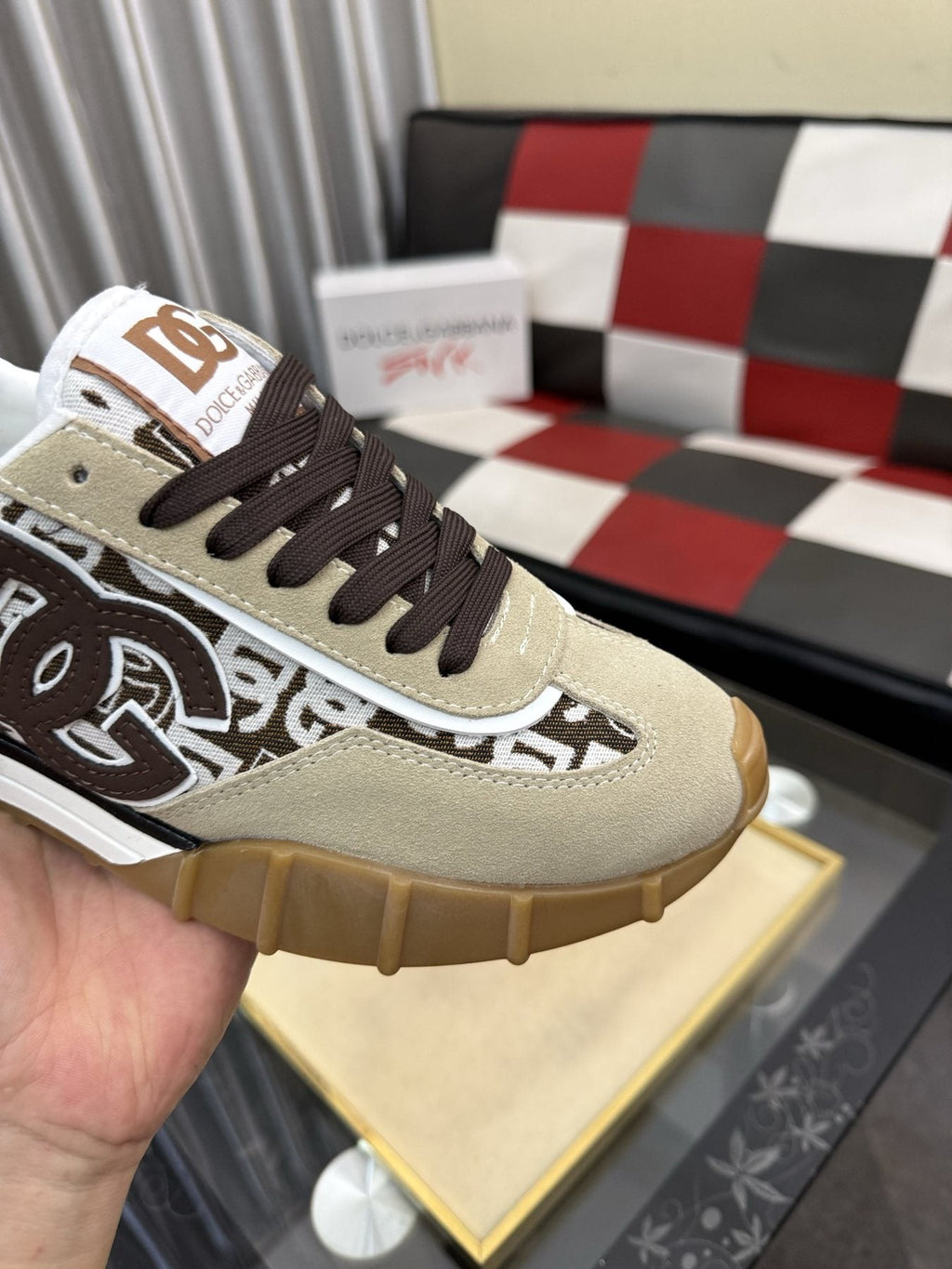 Dolce & Gabbana Patterned Low-Top Sneakers